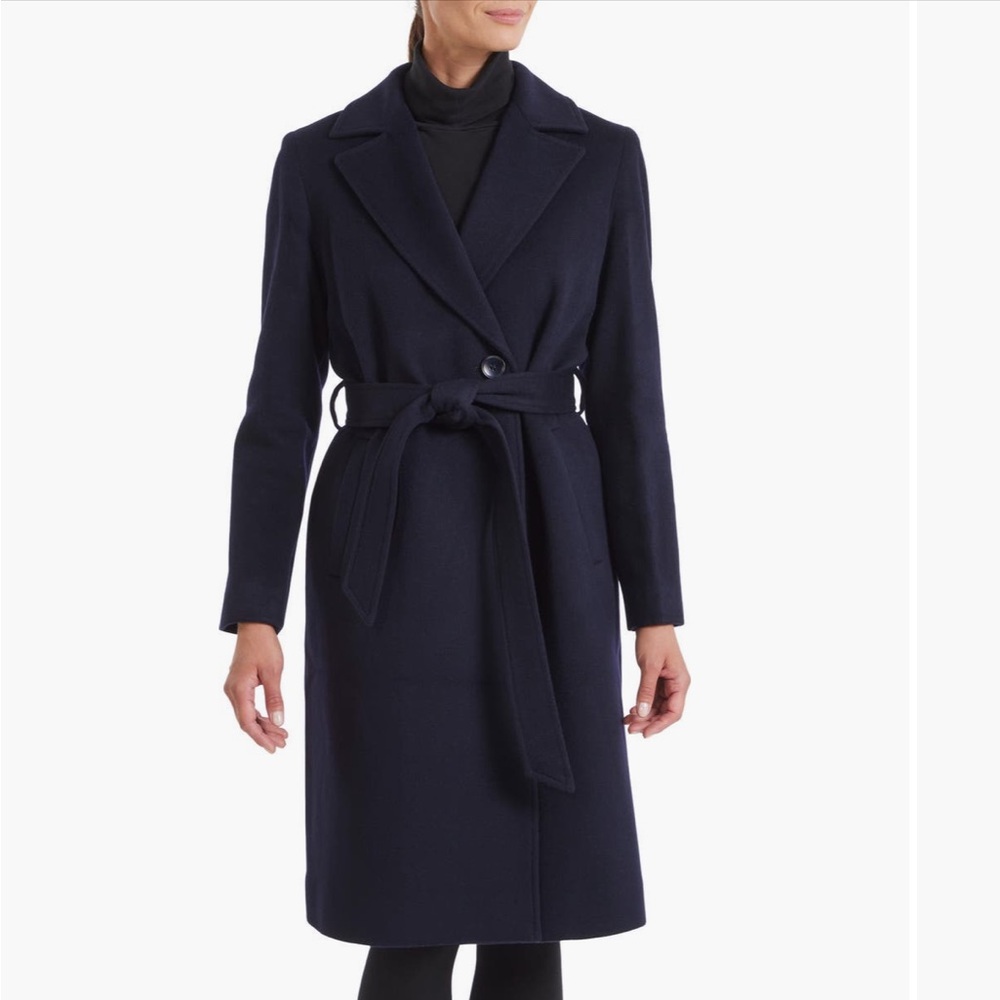 Sofia Cashmere belted wool coat